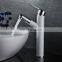 China faucet factory white paint high body pull basin faucet