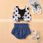 baby girl clothes 2 PCS Baby Sets Dots Vest Top + PP Short Solid Color Baby Girls Sets Children'S Sweater