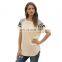 LAITE T2008 2020 Women Casual Stripe Leopard Summer T Shirt Lady Print Short Sleeve Knitted T shirt