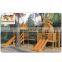 Favorable price children playground wood cheap plastic spiral slide amusement park games JMQ-C216-3