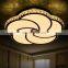 Latest design flower shape crystal led ceiling lamp with K9 clear crystal acrylic for home decorate indoor lighting use