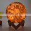 Remote control USB Charging 4.7inch 3D Moon Lamp for Kids Gifts