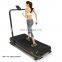 Rongle R001 home use foldable manual self-powered  incline curved fitness equipment with safety handle and display dog treadmill
