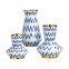 Black White Stripe Hand Made Paint Chinese Jingdezhen Ceramic Plant Vase For Living Room