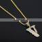 Classic Design Jewelry 18K Gold Plated  Full Diamond Choker Pendant Necklace for Unisex