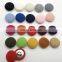 Colorful shank flat pignose 12mm/20mm cotton fabric covered mushroom buttons