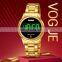 Luxury SKMEI 1737 LED Screen Stainless Steel Digital Watches Gold Touch Watch for Men Women