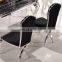 Modern home black gold velvet stainless steel dining chair