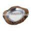wooden & metal bowl