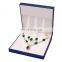 Fadeli Exquisite Blue Color pu Leather With Led Light Jewelry Gift Box for Ring Earrings Pendant