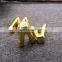 Wholesales Customized Golden Stainless Alphabet Sign Gold 3d Metal Hardware Letter For Bags