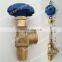 Brass GAS VALVE Standard Gas Cylinder Connect & Pressure Regulating Needle/ Shutoff/ Safety Manual