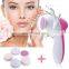 5 in 1 Cleansing Brush Beauty Cleansing Brush Vibrating Blackhead Removal Brush