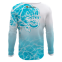 2023 fashionable comfortable custom polyester fishing shirts with blue and white colors