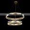 Double layer round luxury hotel hall duplex villa decorative ring crystal chandelier