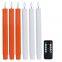 3D Wick 6pcs Set Realistic Led Taper Candle Long Pole Candle Sticks Thin Taper Led Candles with Moving Flame
