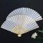 Bamboo White Plain Blank Paper DIY Custom Printing Folding Hand Fan for Wedding