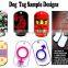 Whole sale sublimation blank dog tag cheap pet tag with chain