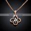 graceful design necklace chain / 4 petals necklace / four-petals necklace