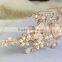 2015 Hot Sale Handmade Rhinestone Golden Flower Hair Band Hair Accessories for Women