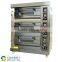 Energy saving commercial 3 deck 6 trays stainless steel cake baking gas oven for pizza used with door glass