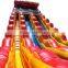 giant inflatable water slide for adults with double lane, large screamer water slide with pool for sale