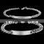 fashion unisex custom id laser engraved metal bracelets with chain