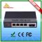 4 port SC PoE Fiber switch 48V power over Ethernet switch 4 PoE port and 1 uplink