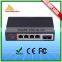 4 Port SC PoE Fiber Switch 48V Power Over Ethernet Switch 4 PoE Port and 1 Uplink