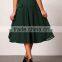 2016 lady cheap price two layers light chiffon skirt midi skirt