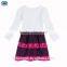 (H5416Y)WHITE Nova girl dress 2015 Hot Sale Fashion Cartoon Character Printed autumn long sleeve dresses