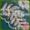 Handmade Leaf Design Pearl Beads Mesh Embroidery Fabric Wholesale Price
