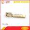 Light gold high standard gold plating zipper puller for handbags accessories