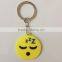 2016 Factory Wholesale Custom Hot Selling Fancy Toy Emoji PVC Keychain