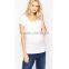 Plain white maternity nursing short sleeve blank tee t shirt