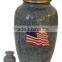 Brass American Flag Companion Cremation Urn