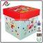 Red lid folding corrugated paper box with micky mouse for gift packing