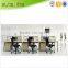 Modern new design office workstation for 6 person artificial slab China funiture