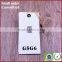 New Design Pink Embossed String Luggage Hang Tag With Metal Logo