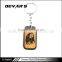 Fashion wooden style keychains with different human head portrait