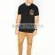 front pocket black T shirt