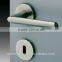 Modern oval shape stainless steel door handle with escutcheon