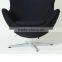 Alibaba replica furniture factroy black cashmere wool egg chair by Arne Jacobsen