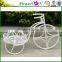 Antique white home decoration bike planter stand