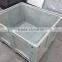 Wheel and lid storage plastic mesh pallet box