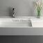 Modern type bathroom solid surface basin, aritificial stone solid surface acrylic wall hang wash basins