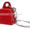 Small cow bell Keyring in custom color with logo printing for promo as gift