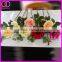 garden decoration individual rose flower with green leaves