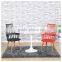 New Design Dining Room Plastic Chair With Wood Legs