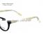 Classic Design Lady's Cat-eye Acetate Optical Glasses Eyewear Spectacle Frame Black/Ivory With Spring Hinge occhiali 51BG24012